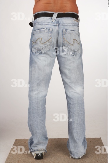 Leg Whole Body Man White Casual Jeans Average Studio photo references