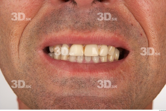 Whole Body Teeth Man White Average Studio photo references