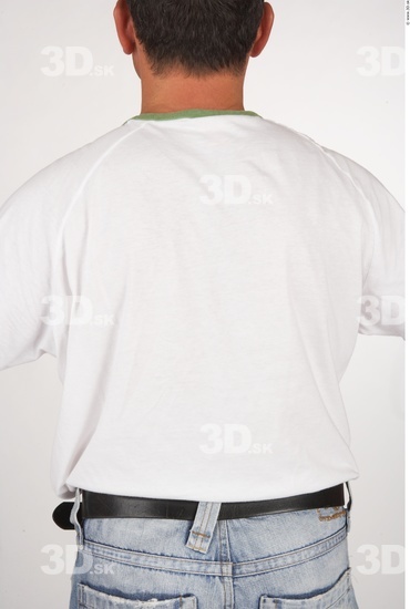 Upper Body Whole Body Man White Casual Shirt T shirt Average Studio photo references