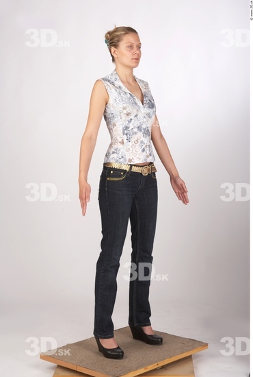 Whole Body Woman Casual Slim Studio photo references