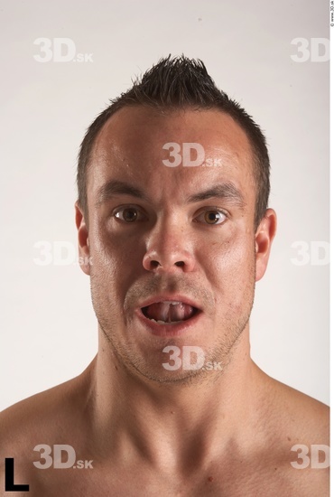 Face Whole Body Phonemes Man Muscular Studio photo references