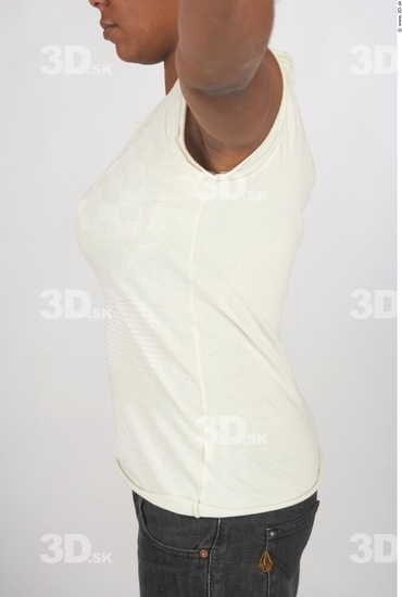 Upper Body Whole Body Woman Casual Shirt T shirt Chubby Studio photo references
