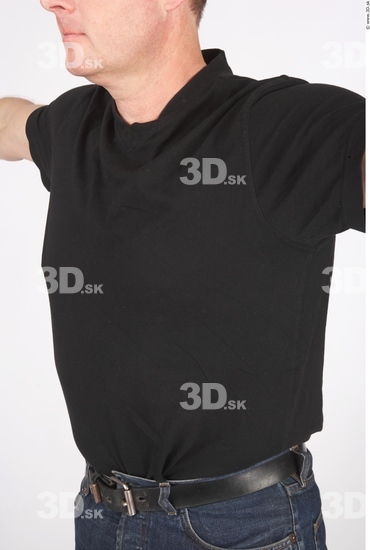 Upper Body Whole Body Man Casual Shirt T shirt Average Studio photo references