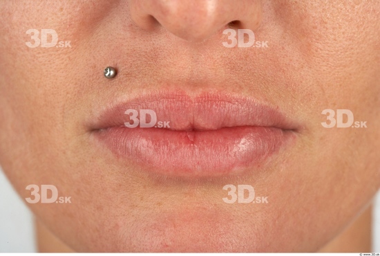 Mouth Whole Body Woman Piercing Slim Studio photo references