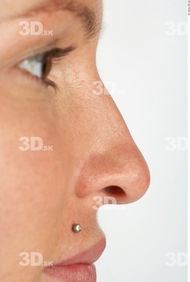 Nose Whole Body Woman Slim Studio photo references