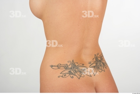 Whole Body Back Woman Tattoo Nude Slim Studio photo references