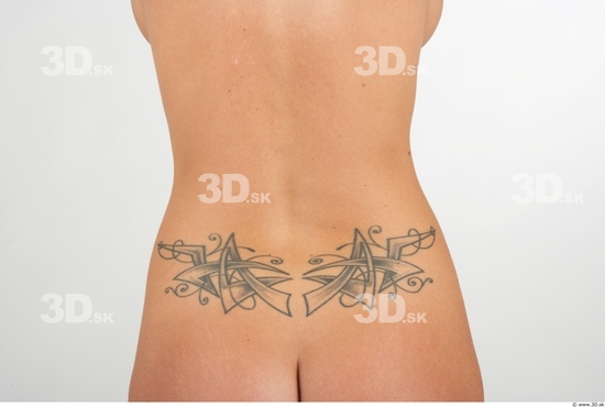 Whole Body Back Woman Tattoo Nude Slim Studio photo references