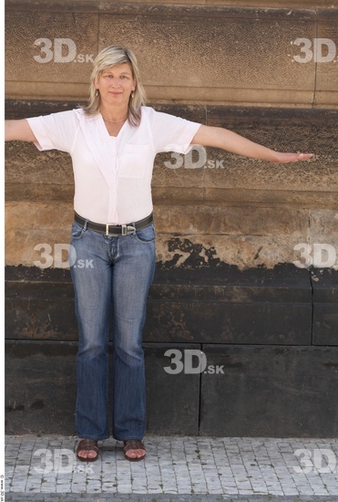 Whole Body Woman T poses White Casual Average