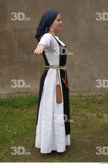 Whole Body Woman White Historical Average Costume photo references