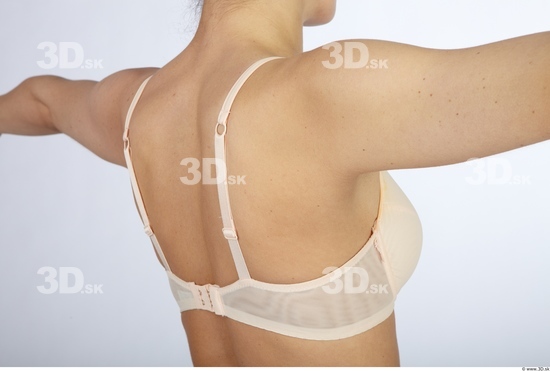 Whole Body Back Woman Animation references Nude Underwear Bra Slim Studio photo references