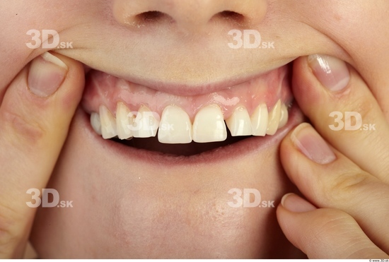 Whole Body Teeth Woman Animation references Nude Slim Studio photo references