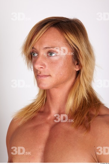 Whole Body Head Woman Animation references Nude Muscular Studio photo references