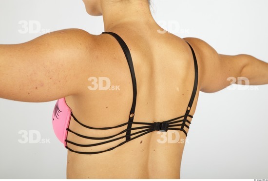 Whole Body Back Woman Nude Underwear Bra Athletic Studio photo references