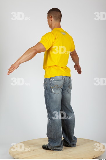 Whole Body Man Animation references Casual Muscular Studio photo references