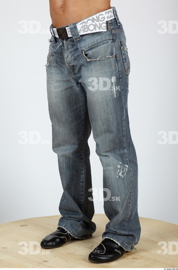 Leg Man Casual Jeans Muscular Studio photo references