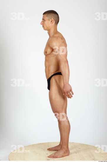 Whole Body Man Animation references Sports Swimsuit Muscular Studio photo references