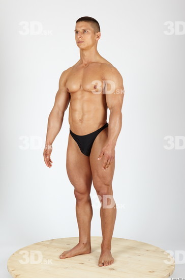 Whole Body Man Animation references Sports Swimsuit Muscular Studio photo references