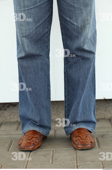 Calf Man Casual Jeans Overweight Street photo references