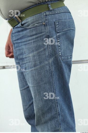 Thigh Man Casual Jeans Overweight Street photo references