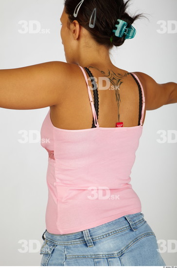 Upper Body Whole Body Woman Nude Casual Singlet Chubby Studio photo references