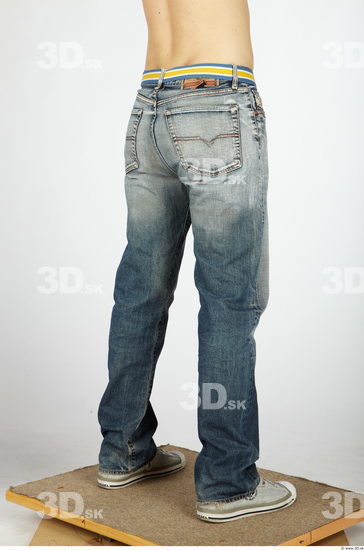 Leg Whole Body Man Animation references Nude Casual Jeans Slim Studio photo references