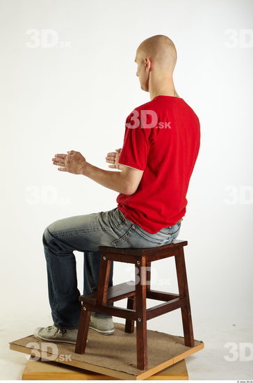 Whole Body Man Artistic poses White Casual Slim