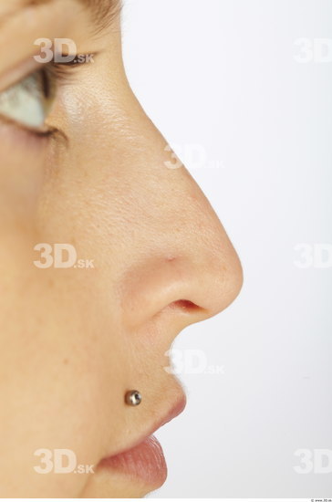 Nose Woman Animation references Piercing Slim Studio photo references