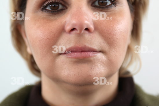 Mouth Woman Casual Average Chubby Street photo references