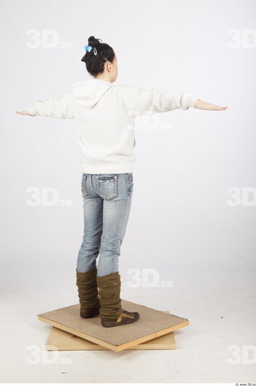 Whole Body Woman Animation references T poses Casual Average Studio photo references