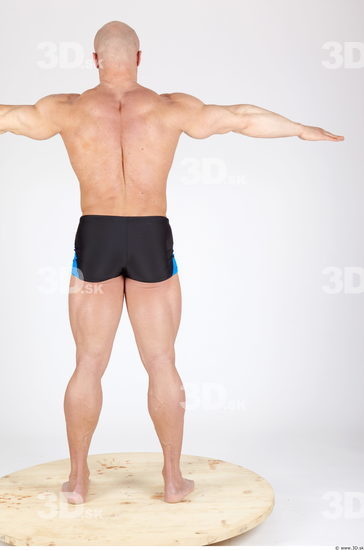 Whole Body Man T poses Army Sports Swimsuit Muscular Studio photo references