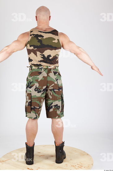 Whole Body Man Animation references Army Muscular Studio photo references