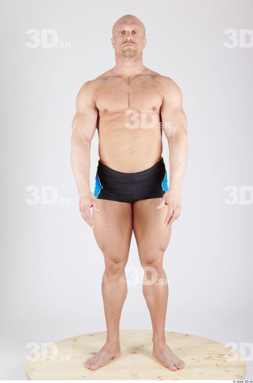Whole Body Man Animation references Army Sports Swimsuit Muscular Studio photo references