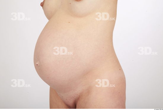 Woman White Nude Pregnant Studio photo references