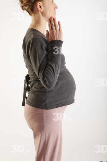 Woman White Pregnant Studio photo references