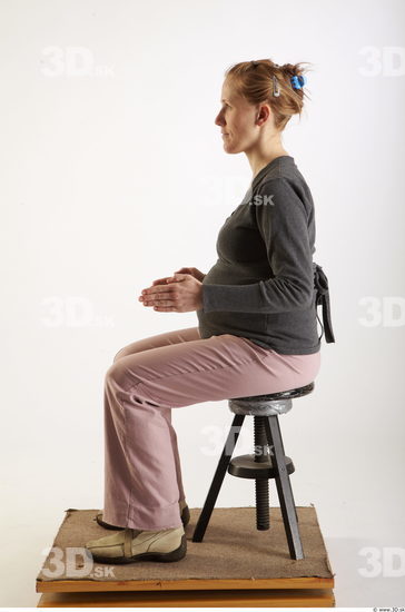 Woman White Pregnant Studio photo references