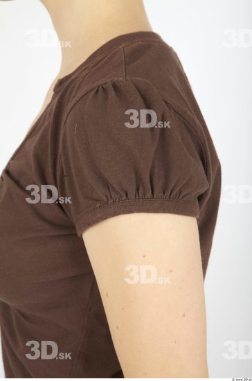 Arm Woman Casual Shirt T shirt Slim Studio photo references