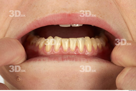 Teeth Woman Slim Studio photo references