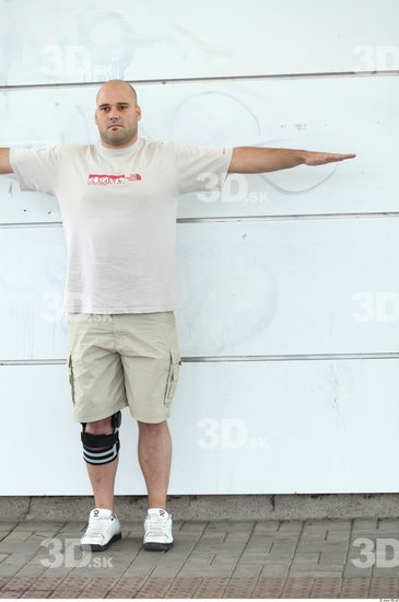 Whole Body Man T poses White Sports Overweight