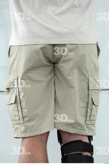 Thigh Man White Sports Shorts Overweight