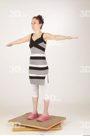 Whole Body Woman Animation references T poses Casual Slim Studio photo references