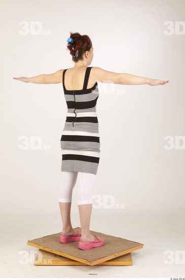 Whole Body Woman Animation references T poses Casual Slim Studio photo references