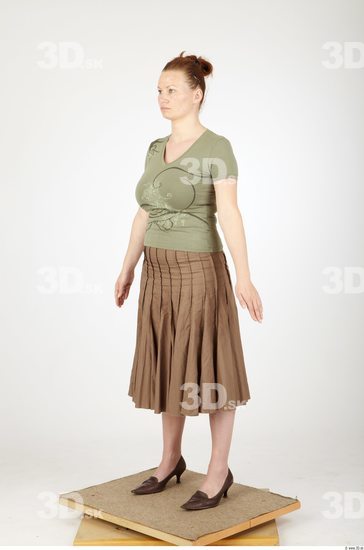 Whole Body Woman Animation references Casual Overweight Studio photo references