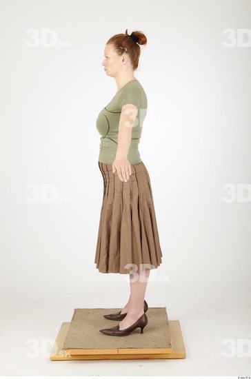 Whole Body Woman Animation references Casual Overweight Studio photo references