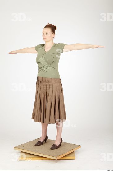 Whole Body Woman Animation references T poses Casual Overweight Studio photo references