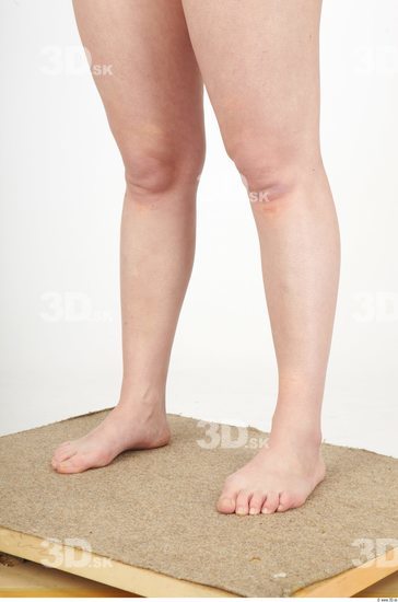 Calf Whole Body Woman Animation references Nude Casual Overweight Studio photo references