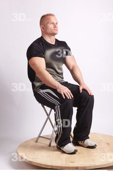 Whole Body Man Artistic poses White Sports Muscular