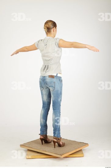 Whole Body Woman T poses Casual Average Studio photo references