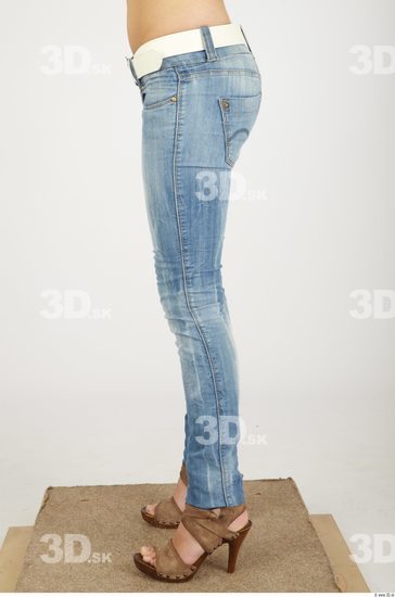 Leg Woman Casual Jeans Average Studio photo references