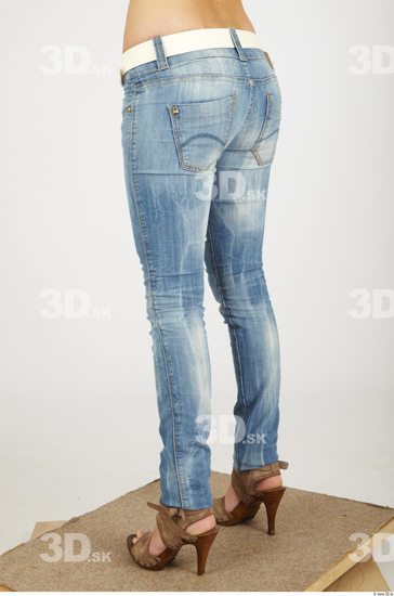 Leg Woman Casual Jeans Average Studio photo references