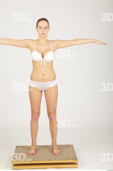 Whole Body Woman T poses Casual Underwear Average Studio photo references